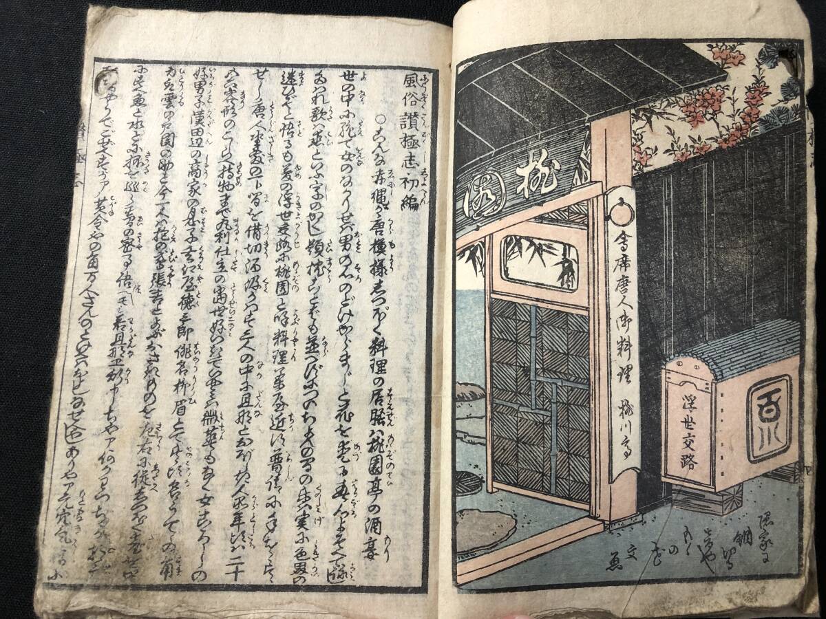 5696春画 春本 刺青 絵入□風俗讃極志 初編□江戸期 彩色含 木 5696春画 春本 刺青 絵入□風俗讃極志 初編□江戸期 彩色含 木