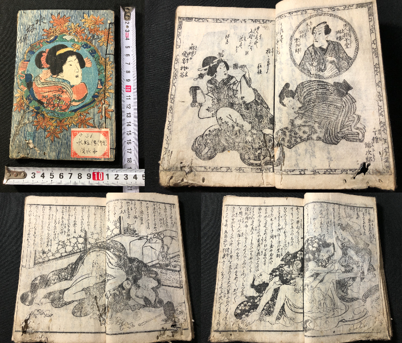 5695春画 春本 絵入 □快淫水好伝3編□ 淫水亭開好 江戸期 木 5695春画 春本 絵入 □快淫水好伝3編□ 淫水亭開好 江戸期 木