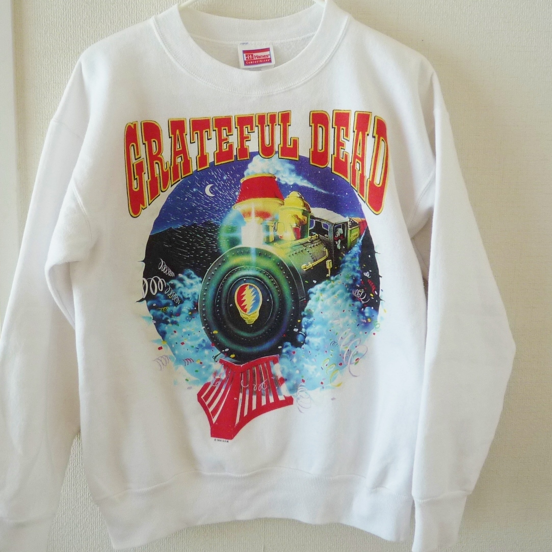 レア★90s USA ビンテージ Grateful Dead グレイトフルデッド サマーツアー1995 トレーナー メンズ S ホワイト 長袖 美品