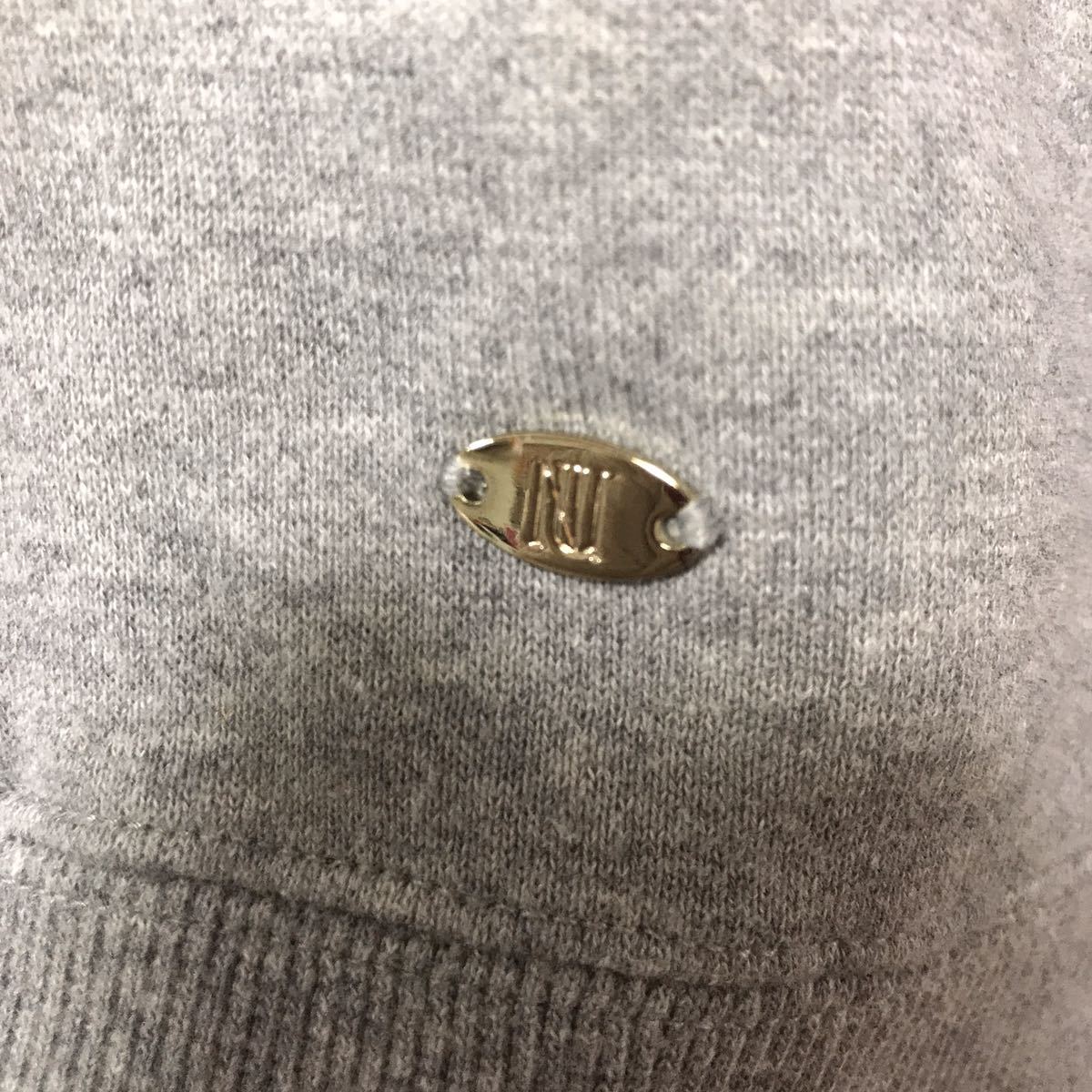  Nano Universe long sleeve sweat Parker gray 36 sweatshirt reverse side nappy sweat 
