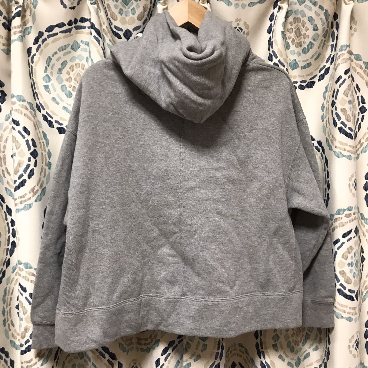  Nano Universe long sleeve sweat Parker gray 36 sweatshirt reverse side nappy sweat 