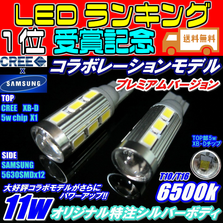 (P)車種別 爆光 LEDバックランプ eKワゴン【EK WAGON】 H82W H18.9 ～ H25.5 T16 LED サムスンxCREEコラボ T16 11w ホワイト 取付簡単_画像2