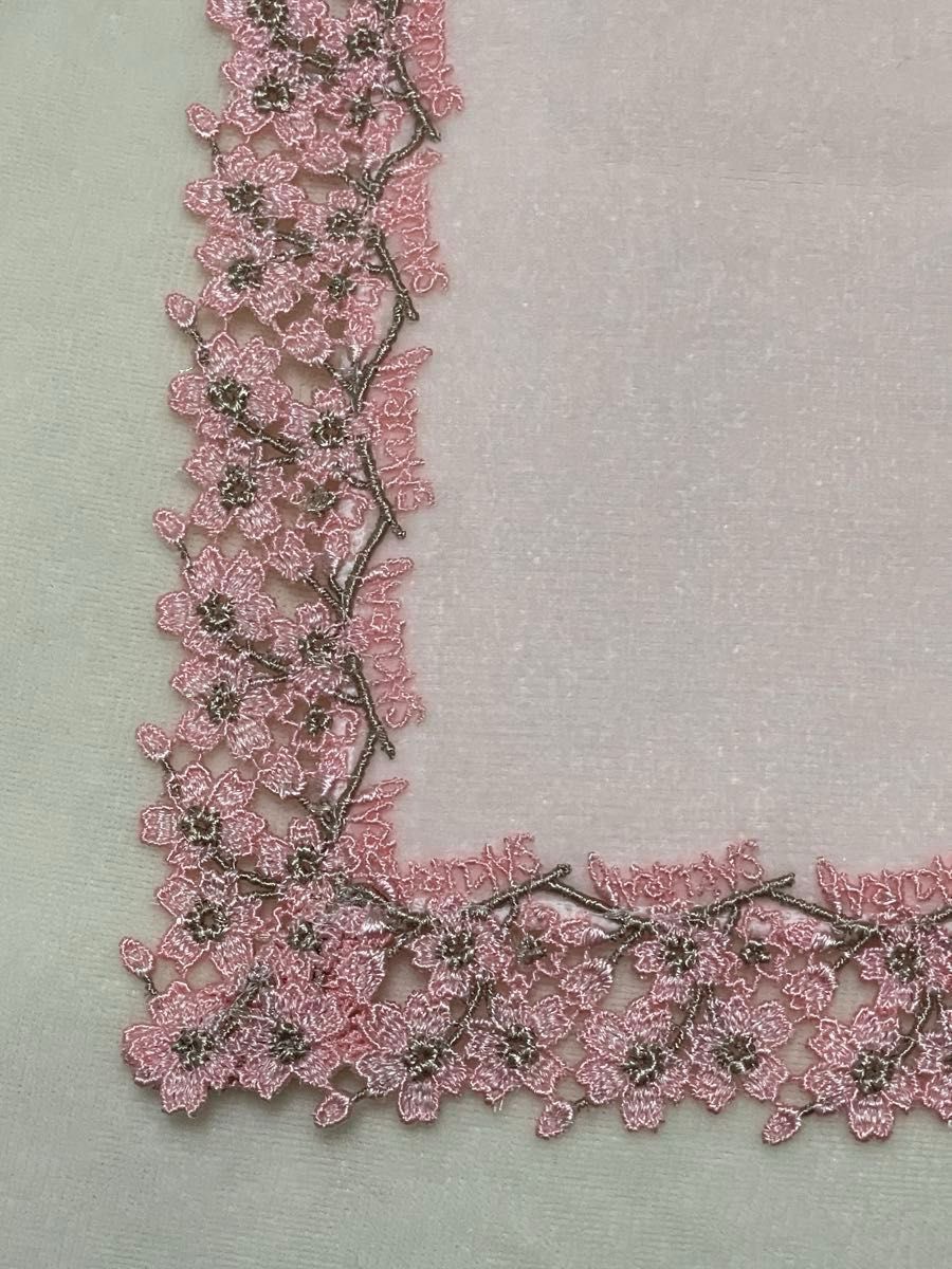 近沢レース ハンカチ 婦人画報別注 春爛漫 桜便り 桜ひらひら 5 近沢レース ハンカチ 婦人画報別注 春爛漫 桜便り 桜ひらひら 5