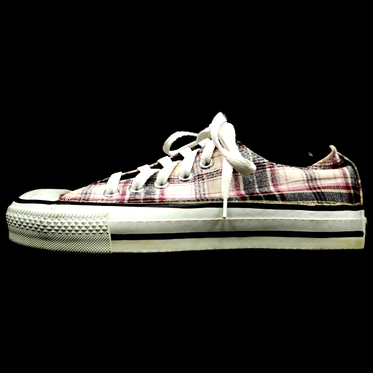 ☆送料無料☆ 90s ビンテージ USA製 CONVERSE コンバース ALL STAR オールスター チェック ロー OX LOW 90年代 古着 スニーカー レディース