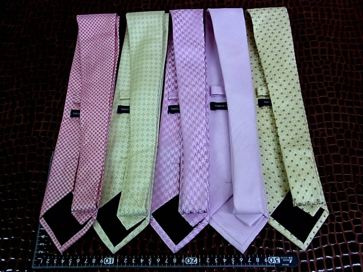 ★3753★SALE【全てシンプルフレーズ（オリヒカ）「SIMPLE PHRASE CRAVAT」ネクタイ・５本セットで！超お買得！】ネクタイ③★_画像2