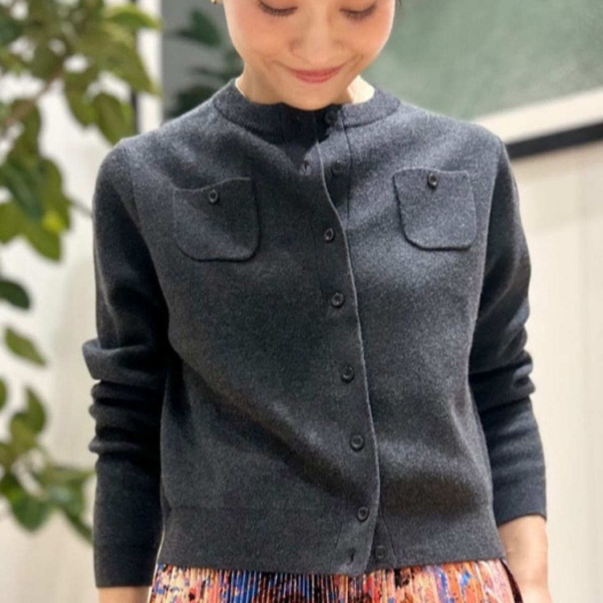 新品未使用 CABaN コットンカシミヤ クルー ネックカーディガン 新品未使用 CABaN コットンカシミヤ クルー ネックカーディガン