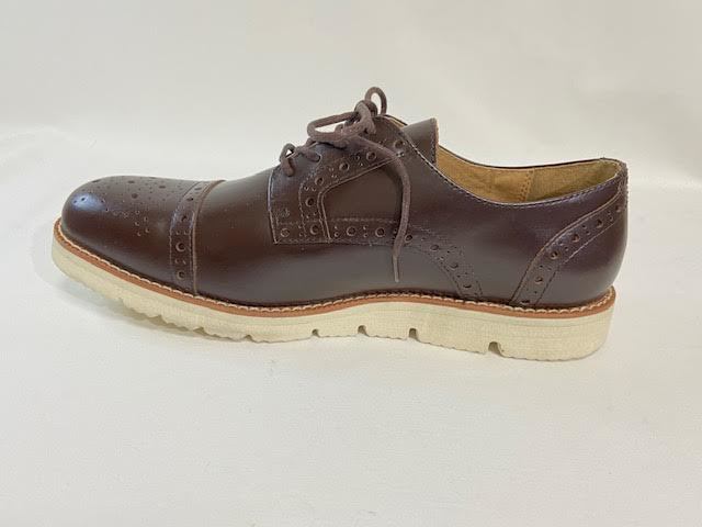 即決・送料込★ PATRICK COX パトリックコックス ★メンズ 25.5cm ビジネスシューズ レースアップ ストレートチップ Brown 本革 未使用 (