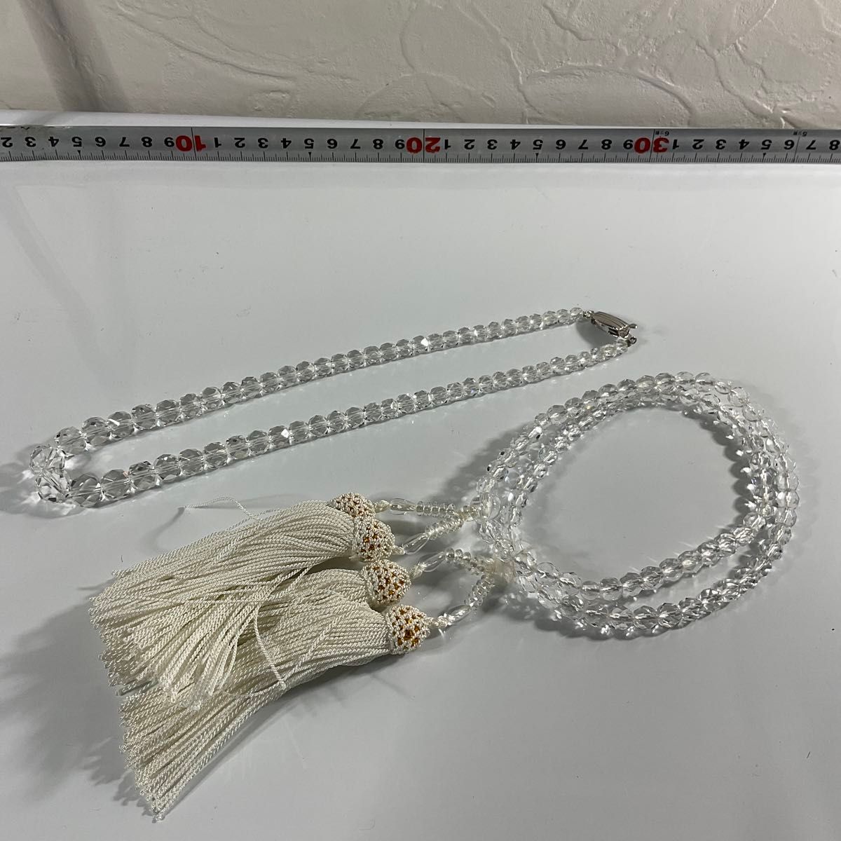 水晶数珠 水晶ネックレス セット
