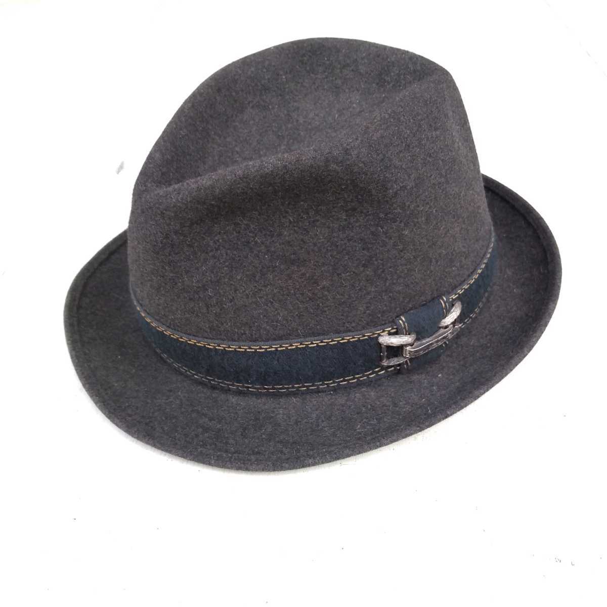 【50s】美品/ボルサリーノBorsalino/ビンテージ/ヴィンテージ/Jackson bruxelles/中折れ帽/Qualita Superiore/フェドラハット/5ハーフ/