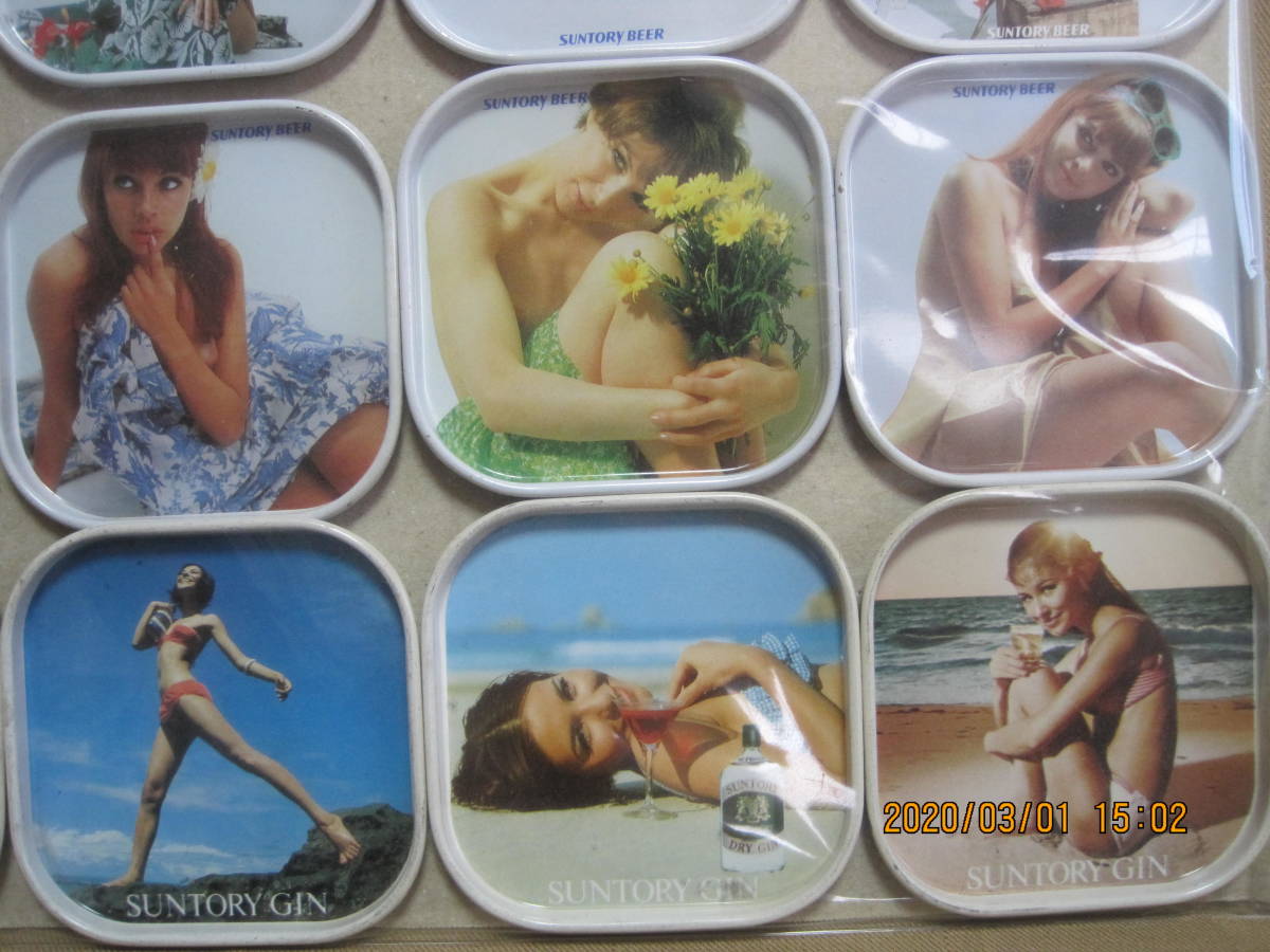 * valuable * old * beautiful person * semi nude * tin plate made. tray 12 sheets 