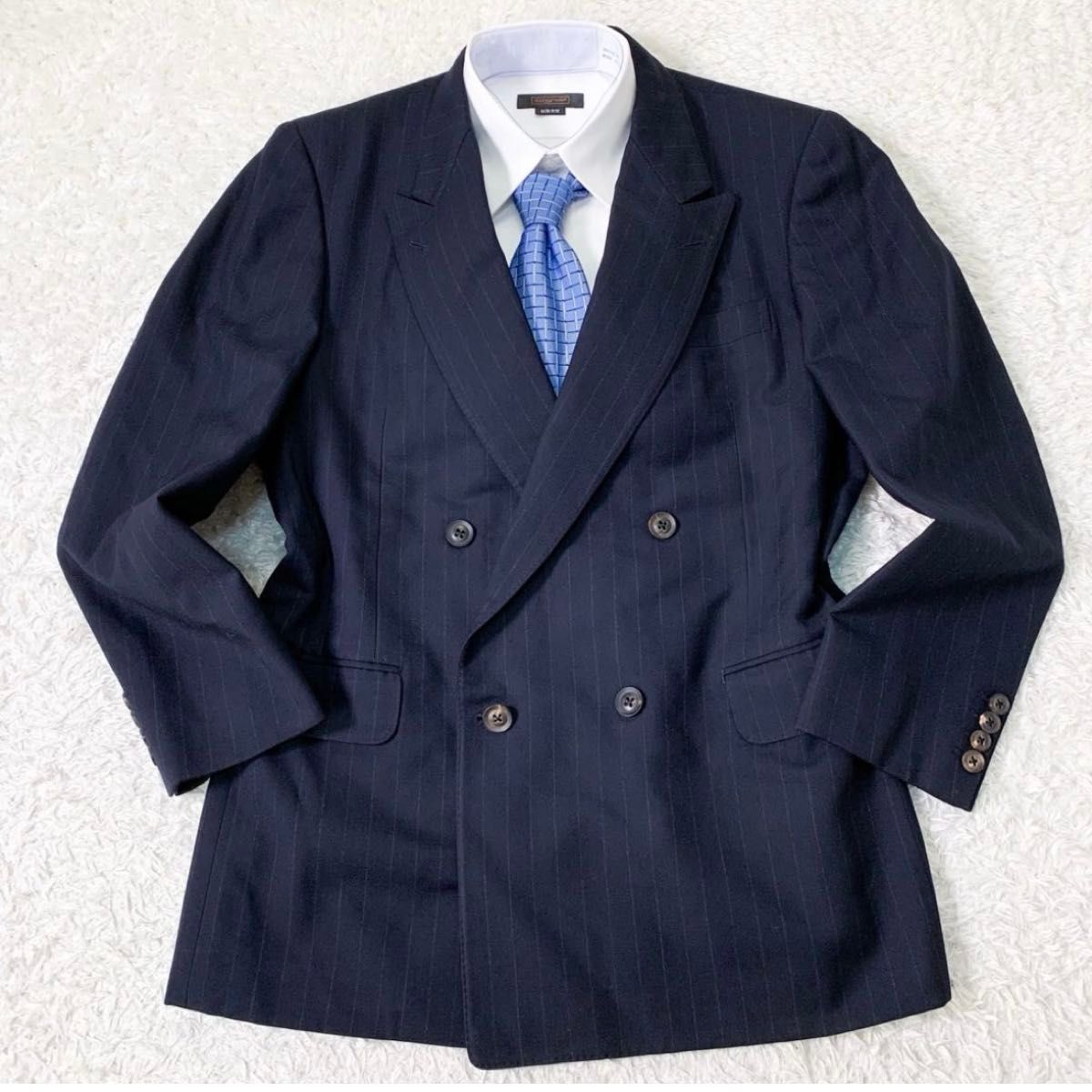 BURBERRY バーバリー スーツ セットアップ 背広ダブル ネイビー BURBERRY バーバリー スーツ セットアップ 背広ダブル ネイビー