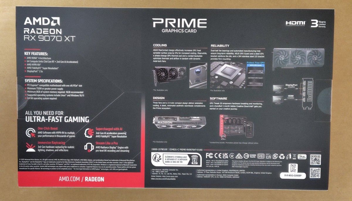 ASUS Prime Radeon RX 9070 XT OC Edition 16GB GDDR6|Yahoo ASUS Prime Radeon RX 9070 XT OC Edition 16GB GDDR6|Yahoo