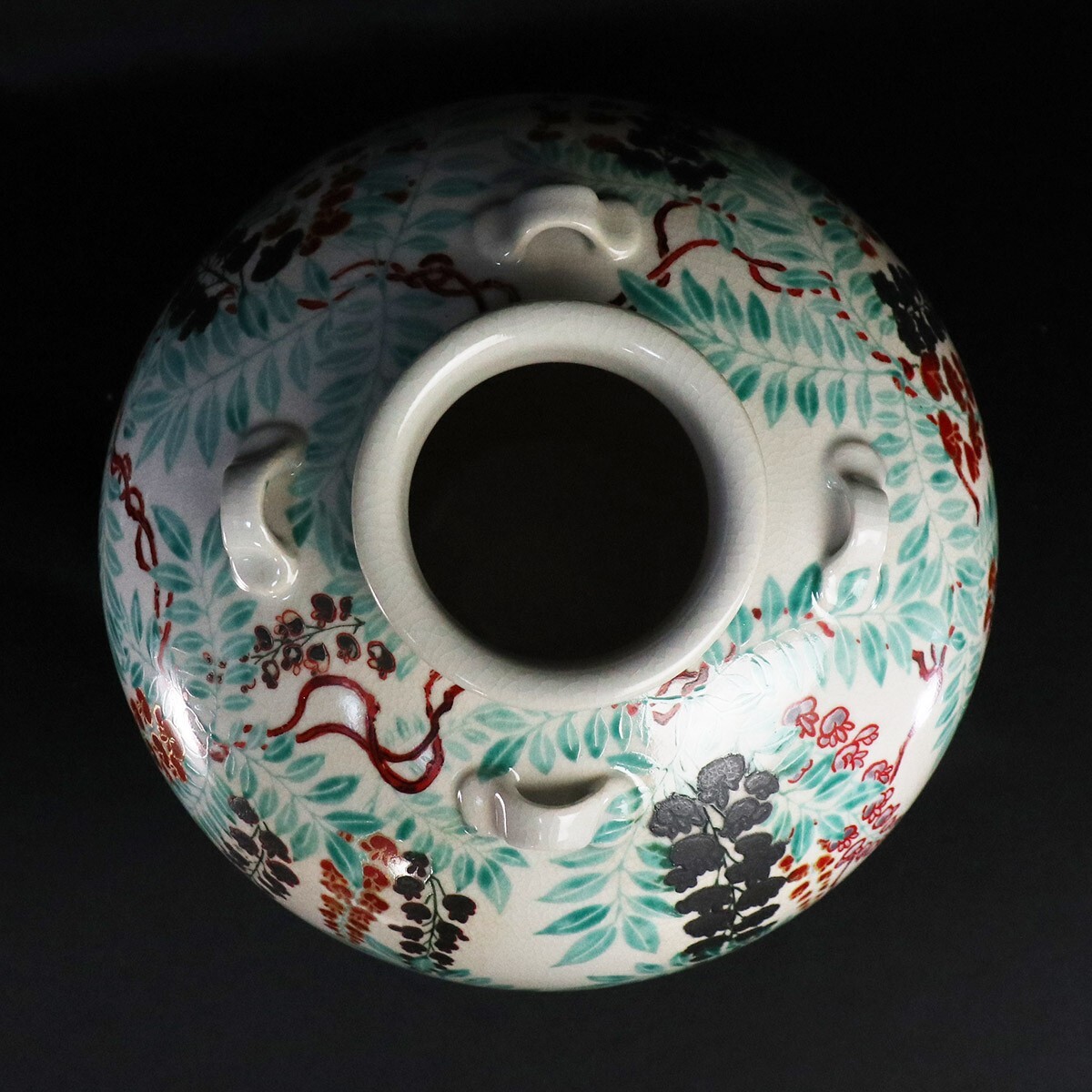 MOA美術館 野々村仁清作 国宝 色絵藤花文茶壺 復刻限定品(花器 MOA美術館 野々村仁清作 国宝 色絵藤花文茶壺 復刻限定品(花器