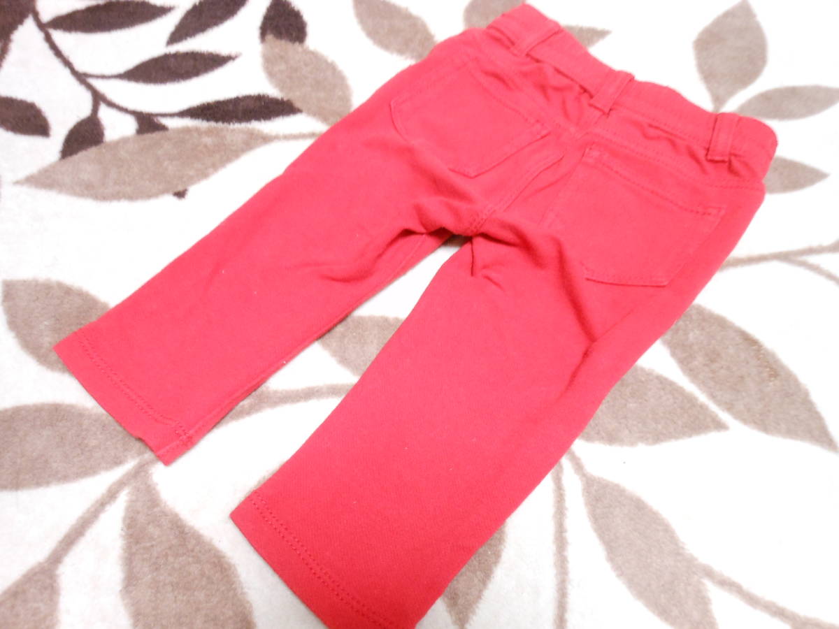 ∮1055 80.babyGAP stretch long trousers red 