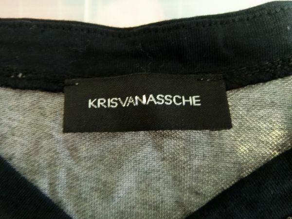 KRISVANASSCHE Vネック Tシャツ M グレー クリスヴァンアッシュ_画像3