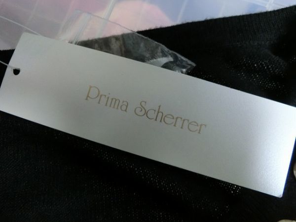 Prima Scherrer フラワーアレンジ カーディガン 長袖 S ブラック #ps90002 プリマシェレル_画像4