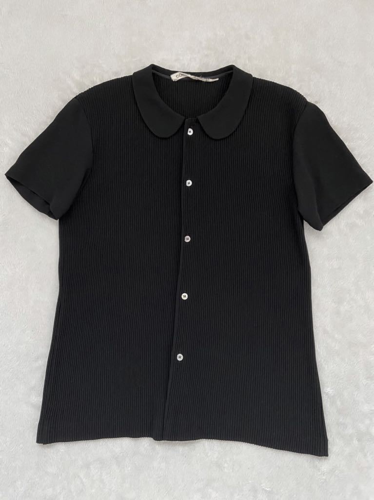 人気満点 COMME des 美品 コムデギャルソン ラウンドカラー 黒 ブラック sizeM プリーツ半袖シャツ GARCONS 半袖シャツ 人気満点 COMME des 美品 コムデギャルソン ラウンドカラー 黒 ブラック sizeM プリーツ半袖シャツ GARCONS 半袖シャツ