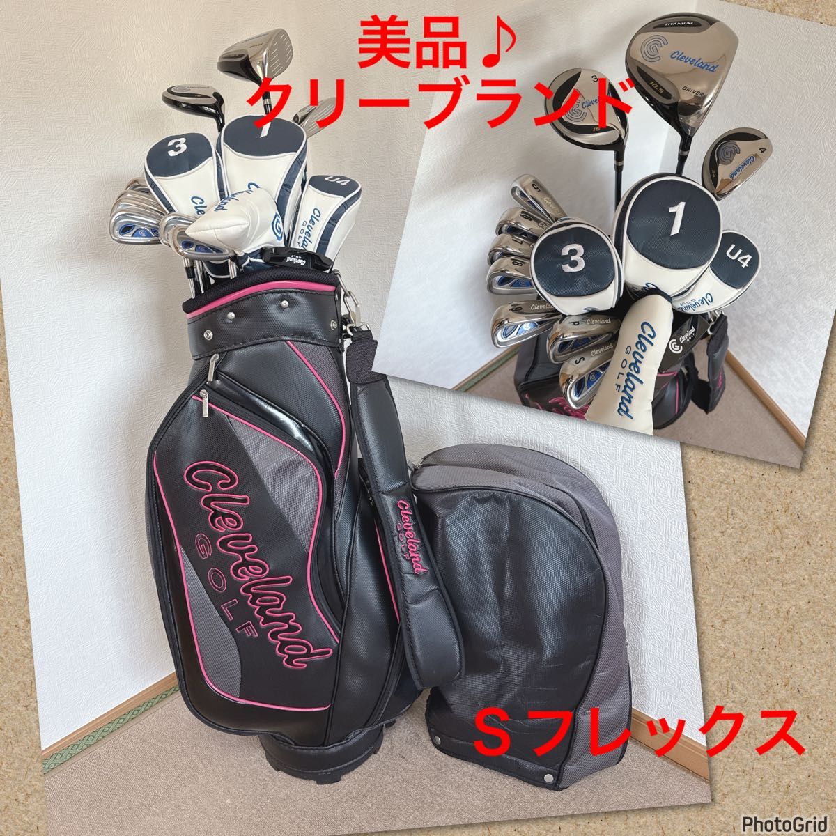 人気!【美品】クリーブランド★ゴルフクラブセット/メンズ キャディバッグ付き