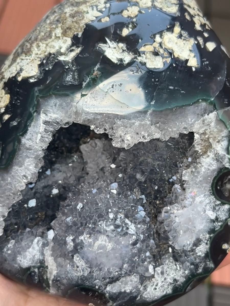 激安★天然水晶化ジオードセット 瑪瑙母岩 カクタス水晶 高品質 パワーストーン 浄化