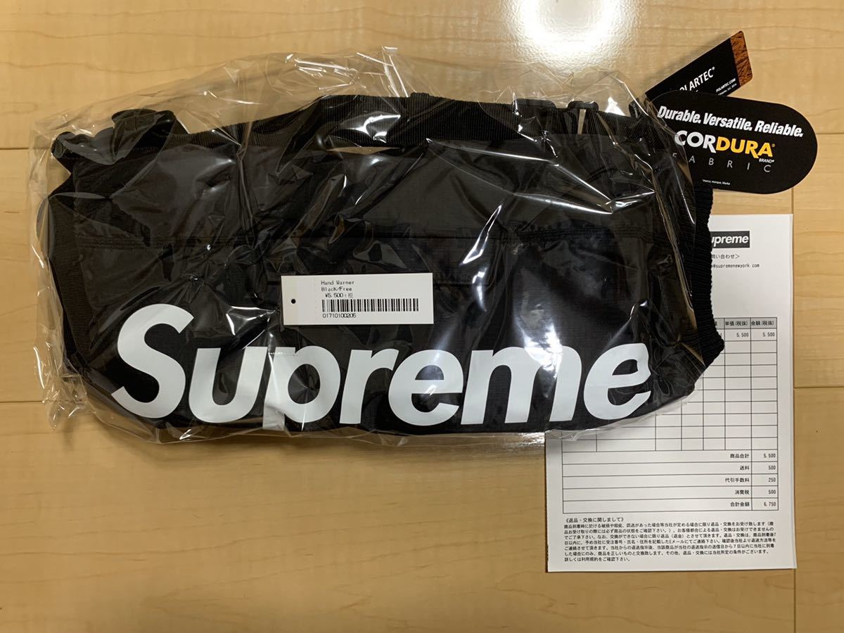 Supreme 18FW Week14 Handwarmer Black オンライン購入 国内正規 新品未使用 納品書,タグ付 シュプリーム ハンドウォーマー CORDURA 黒