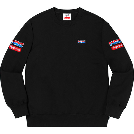 Supreme × HONDA × Fox Racing 19FW Week6 HRC Box Logo Crewneck Black Small オンライン購入 国内正規 タグ付 シュプリーム 黒 Sサイズ