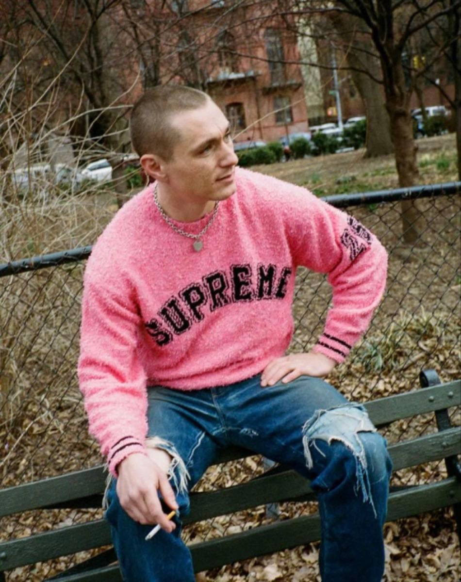Supreme 25SS Textured Arc Sweater Pink Size Large|Yahoo Supreme 25SS Textured Arc Sweater Pink Size Large|Yahoo