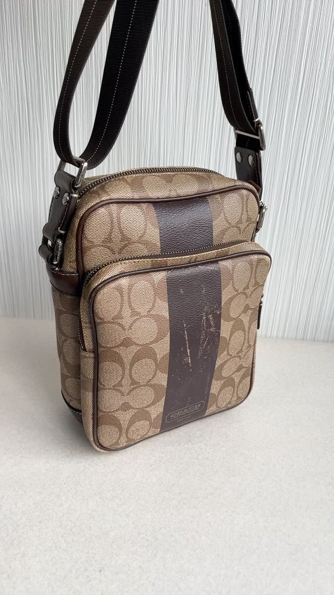 COACH ショルダーバッグ PVCレザーバッグ 男女兼用