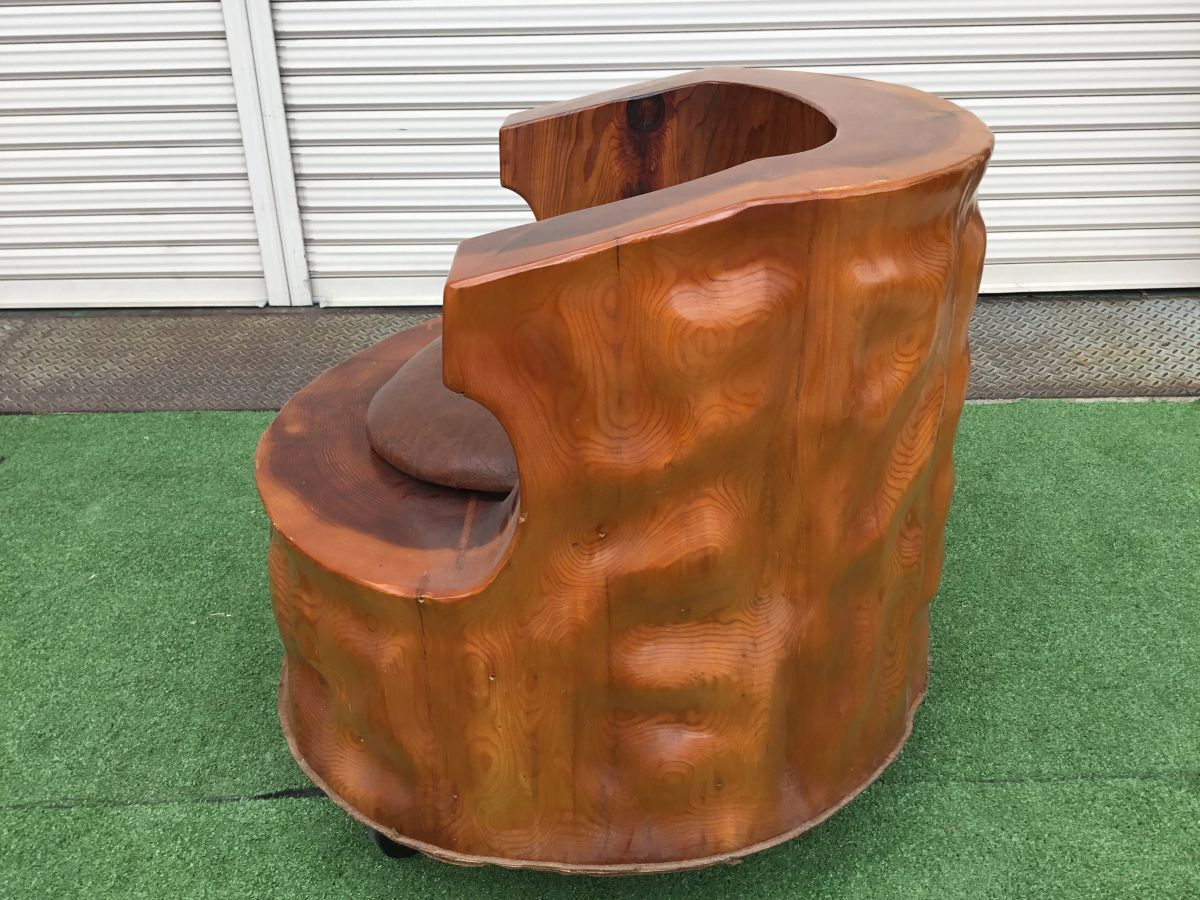 ○営TT436-200B 希少 世界遺産 屋久杉 いす 椅子 チェア 銘木 ○営TT436-200B 希少 世界遺産 屋久杉 いす 椅子 チェア 銘木
