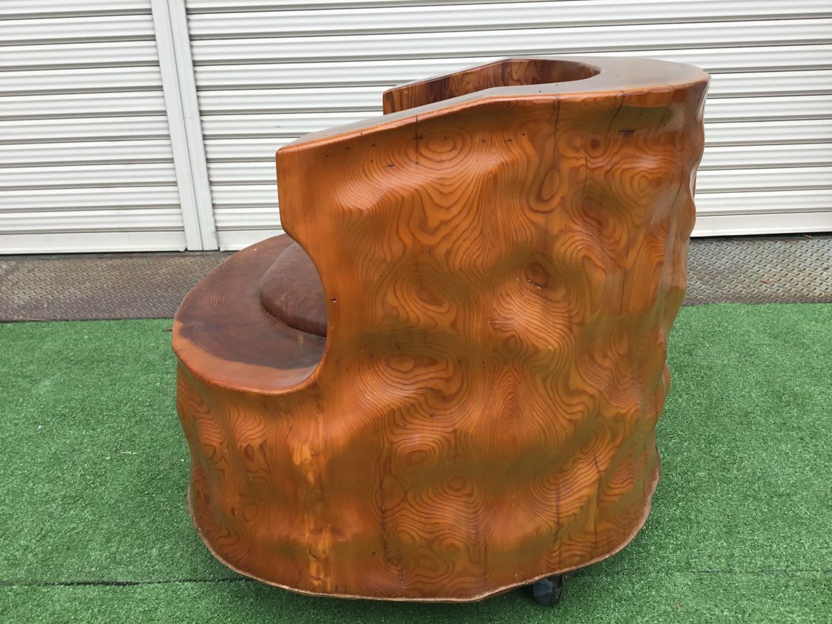○営TT435-200B 希少 世界遺産 屋久杉 いす 椅子 チェア 銘木 ○営TT435-200B 希少 世界遺産 屋久杉 いす 椅子 チェア 銘木