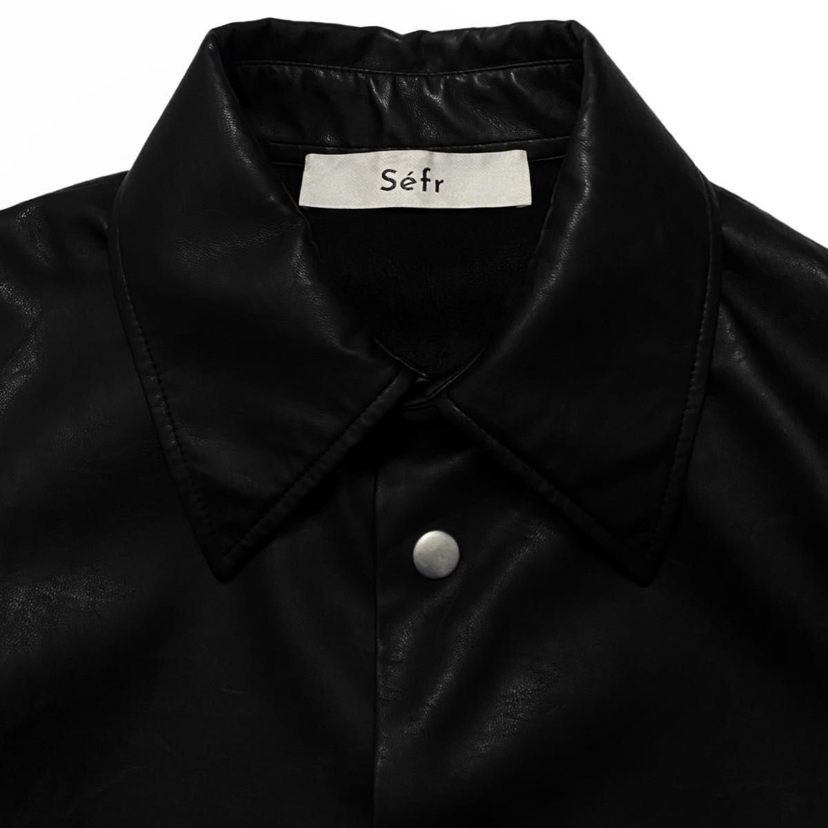 Sefr セファ RAINIER OVER SHIRT フェイク レザー オーバー Sefr セファ RAINIER OVER SHIRT フェイク レザー オーバー