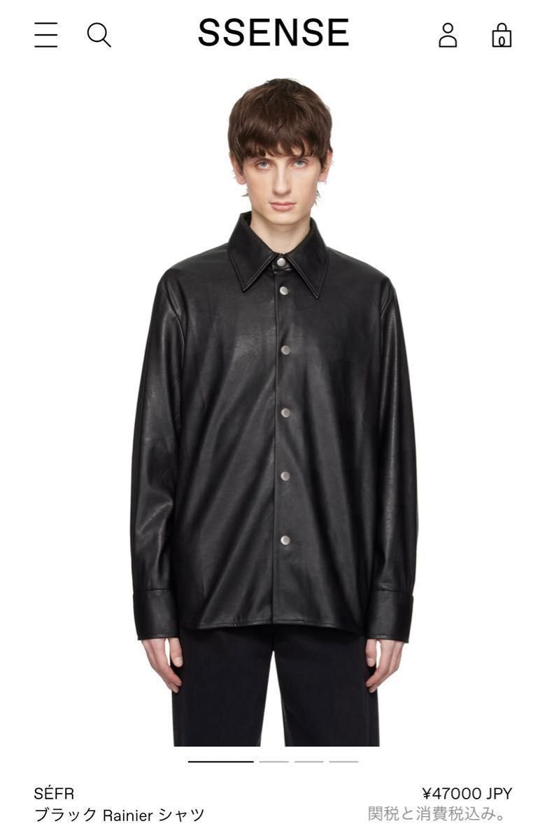 Sefr セファ RAINIER OVER SHIRT フェイク レザー オーバー Sefr セファ RAINIER OVER SHIRT フェイク レザー オーバー