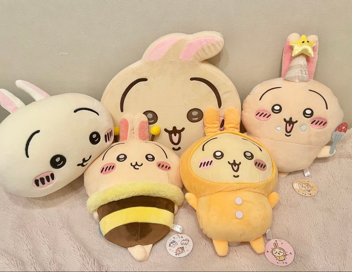 全て新品タグ付き】ちいかわ うさぎBIGぬいぐるみ クッション 5 全て新品タグ付き】ちいかわ うさぎBIGぬいぐるみ クッション 5