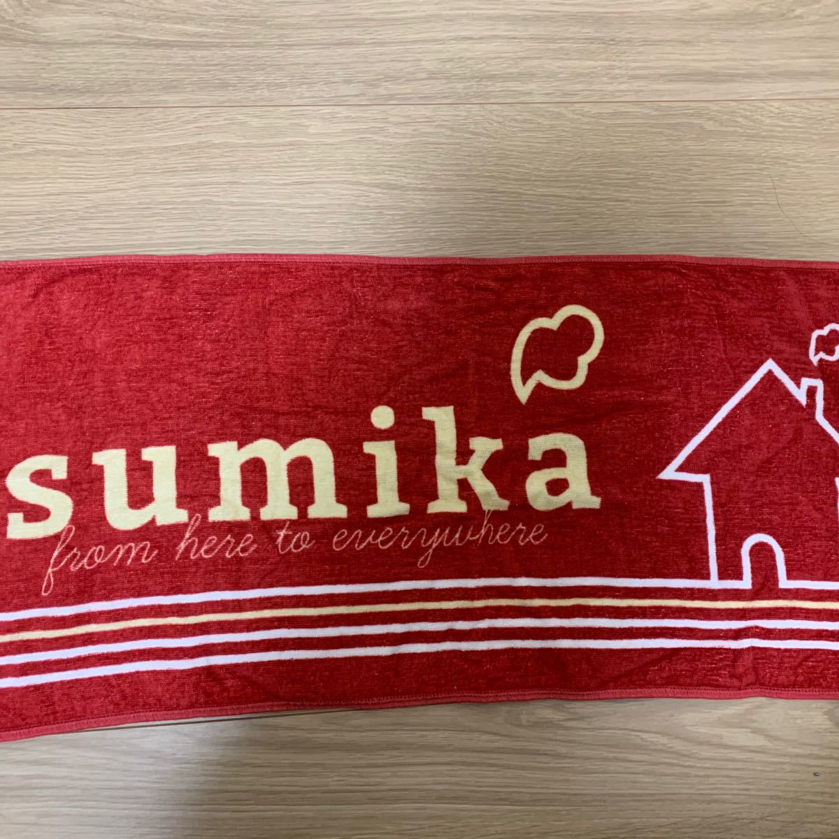 sumika ロゴフェイスタオル レッド 赤