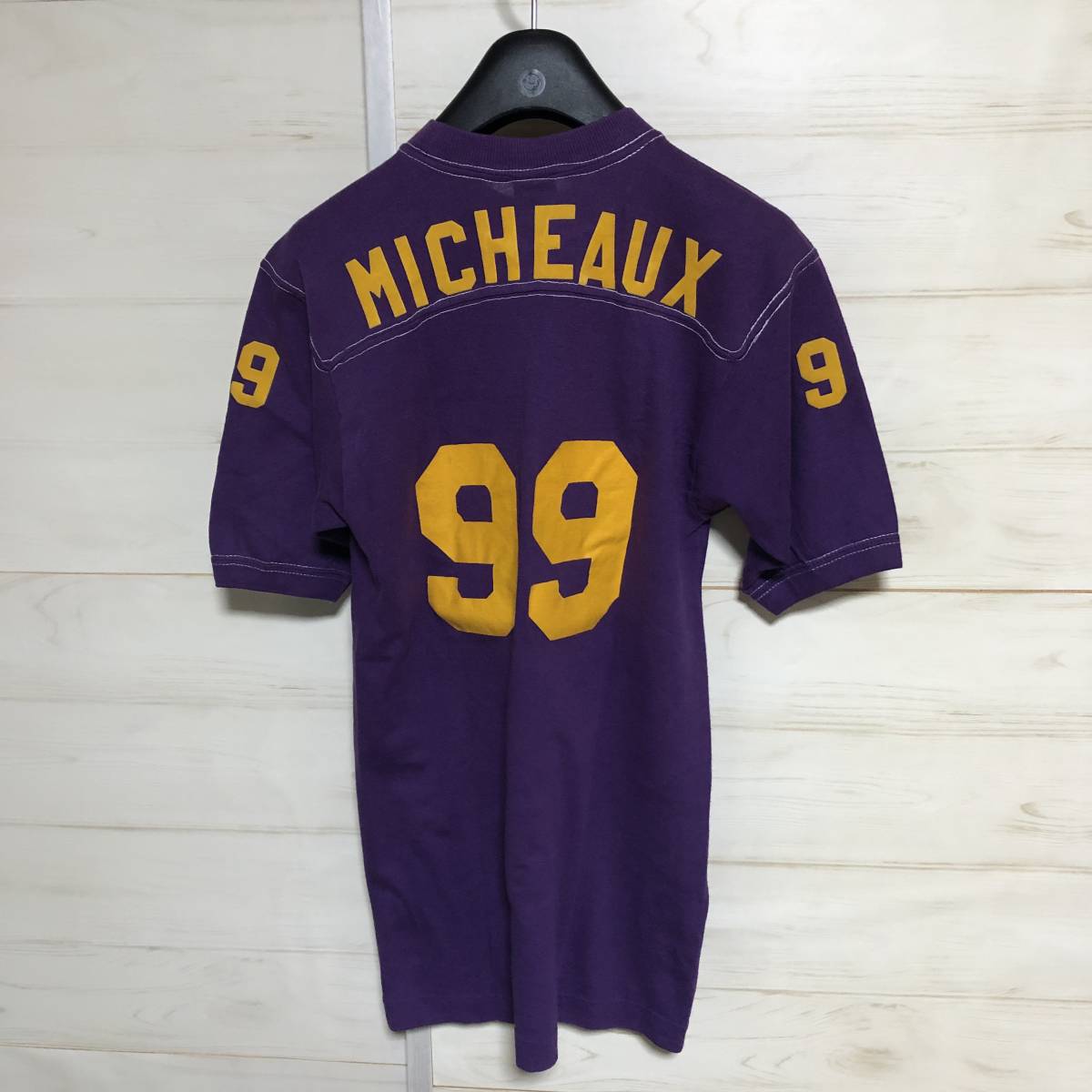 80年代 USA製 Gulf Coast Sportswear ボティ使用 ローカルチーム 308Th Mims Tシャツ 紫 M 美品 管理B609_画像2