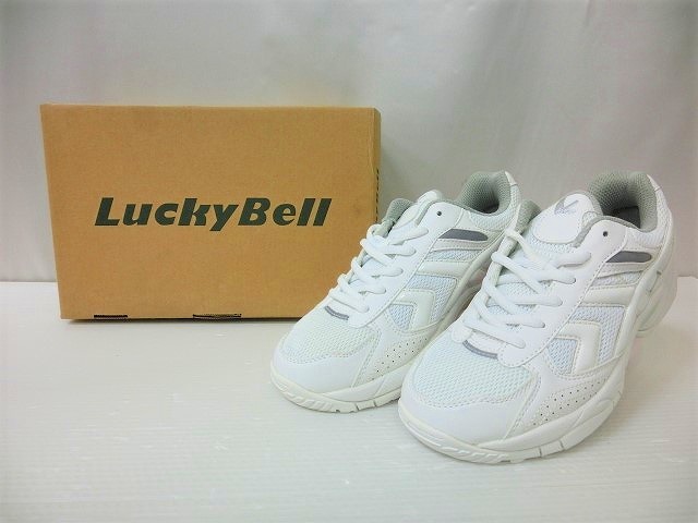 ◆新品◆Lucky Bell/ラッキーベル　２２．５ｃｍ　ＢＦ－２０　ベルフィールド２０　ホワイト　白　通学靴　学校靴　シンプル靴◆_画像1