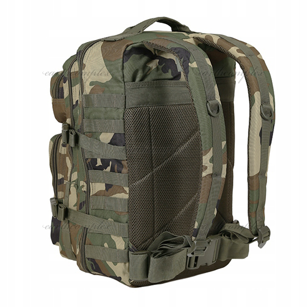 ミルテック バックパック モール システム ウッドランド Woodland 36Lラージサイズ★14002220 MIL-TEC MOLLE SYSTEM US Assault Pack_模様の配置や配色は異なります