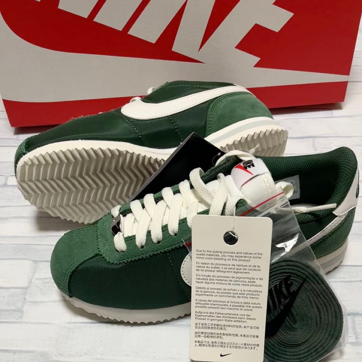 NIKE WMNS CORTEZ FIR ナイキ ウィメンズ コルテッツ ファー 新品 25.0㎝ ナイロン スエード グリーン