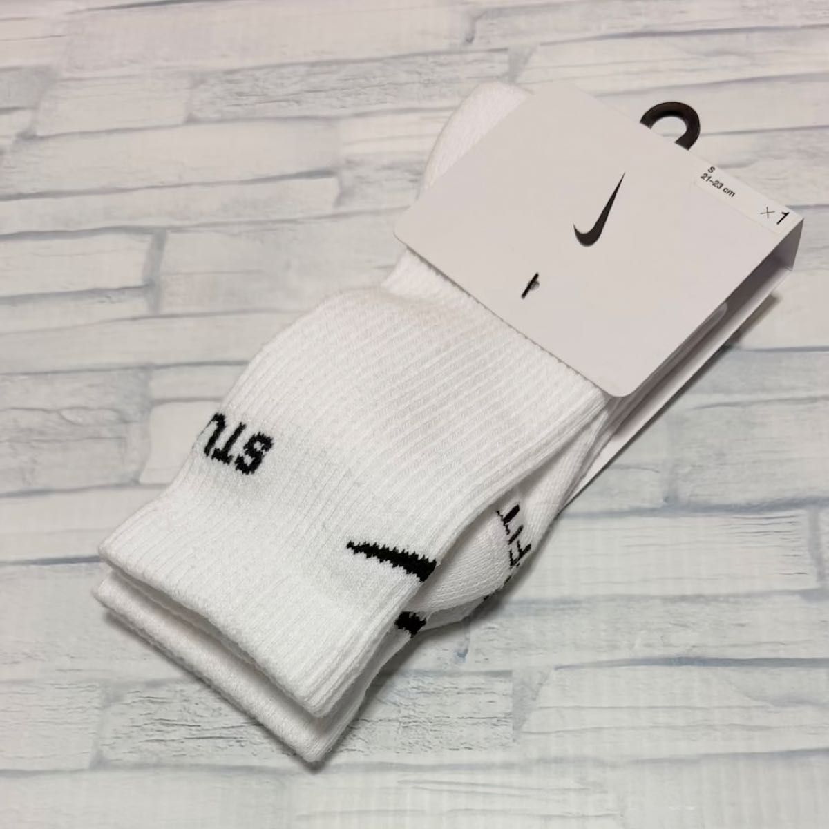 NIKE×STUSSY ナイキ エブリデイ プラス x ステューシー クッションド クルー ソックス 21〜23㎝(Sサイズ)