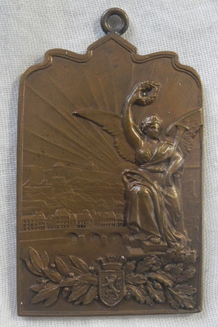 ベルギー アンティークブロンズメダル 1911年 国際園芸展覧会 Namur 古いです ヨーロッパ 超美品 銅メダル_画像1