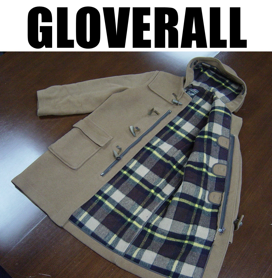 GLOVERALL グローバーオールダッフルコート/英国製/ダークベージュ/Ｍサイズ