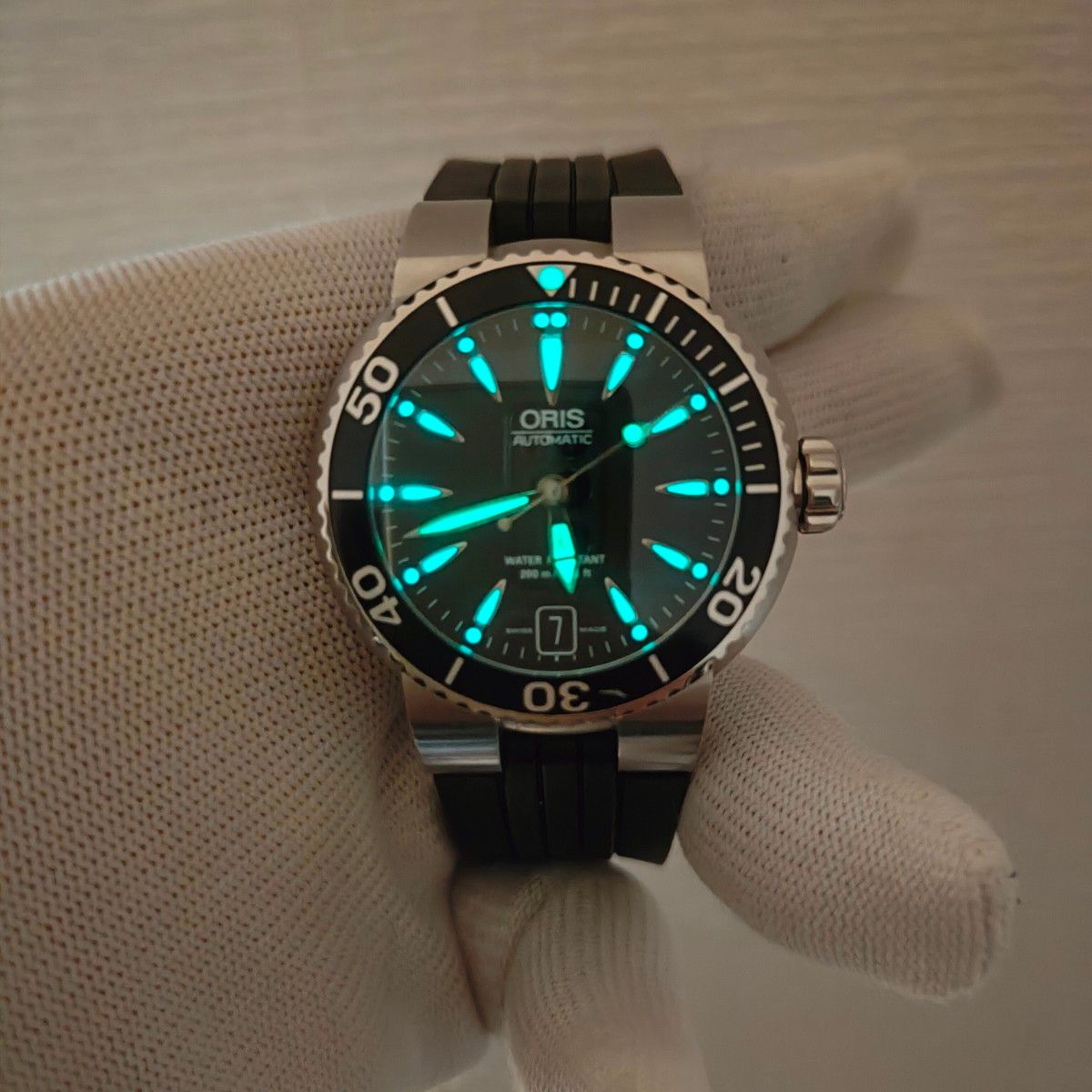 ORIS オリス ダイバーズ 7555 ブラックダイヤル メンズ 自動巻き ORIS オリス ダイバーズ 7555 ブラックダイヤル メンズ 自動巻き