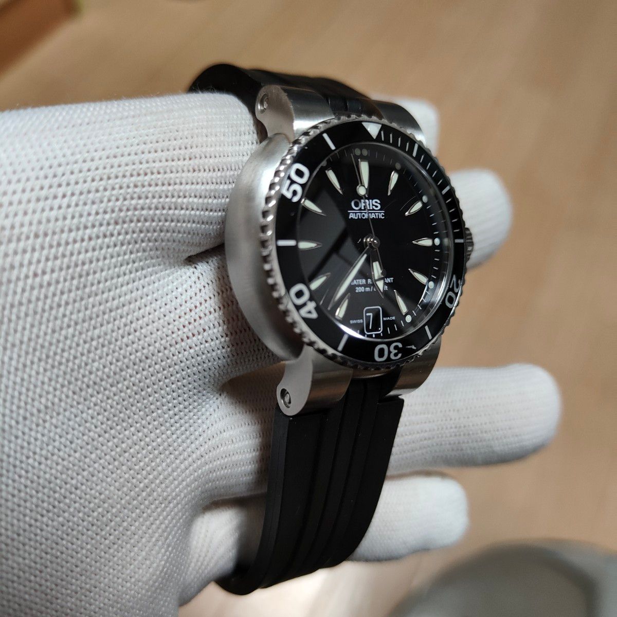 ORIS オリス ダイバーズ 7555 ブラックダイヤル メンズ 自動巻き ORIS オリス ダイバーズ 7555 ブラックダイヤル メンズ 自動巻き