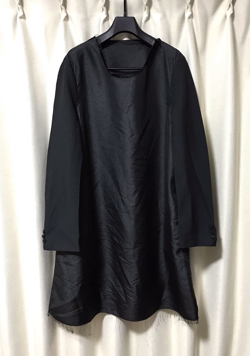 【新品同様】COMME des GARCONS HOMME PLUS ロング丈 シャツ ジャケット XS 定価62,000円 コムデギャルソンオムプリュス_画像1