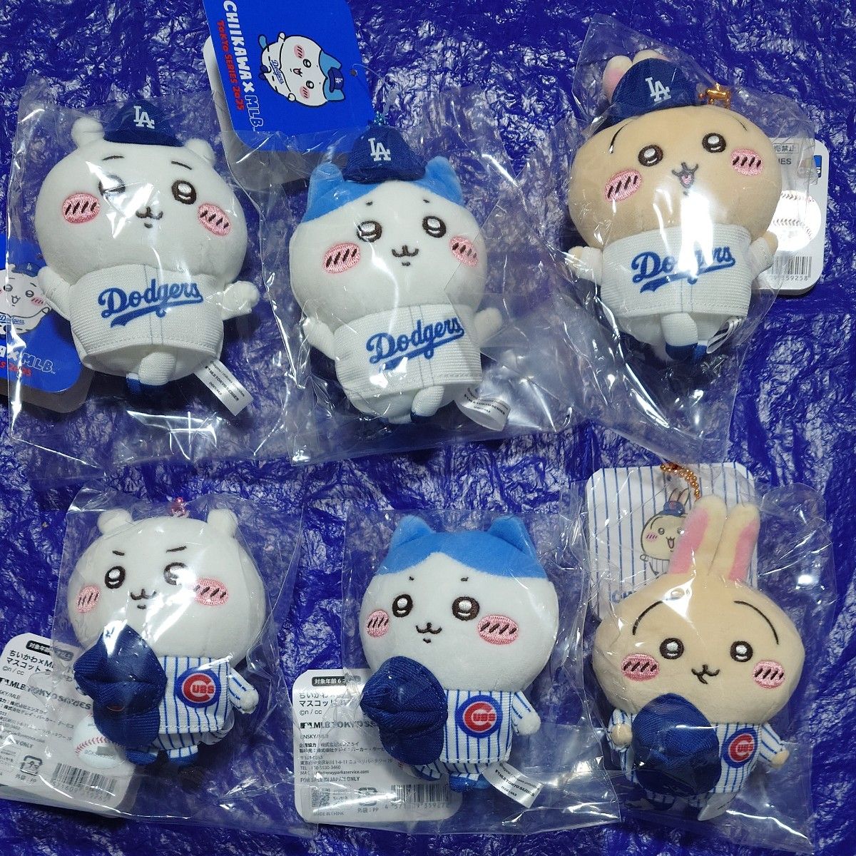 ちいかわMLB TOKYOSERIESマスコット ドジャース カブス 6種セット ちいかわ×MLB TOKYO SERIESドジャースカブス マスコット6種