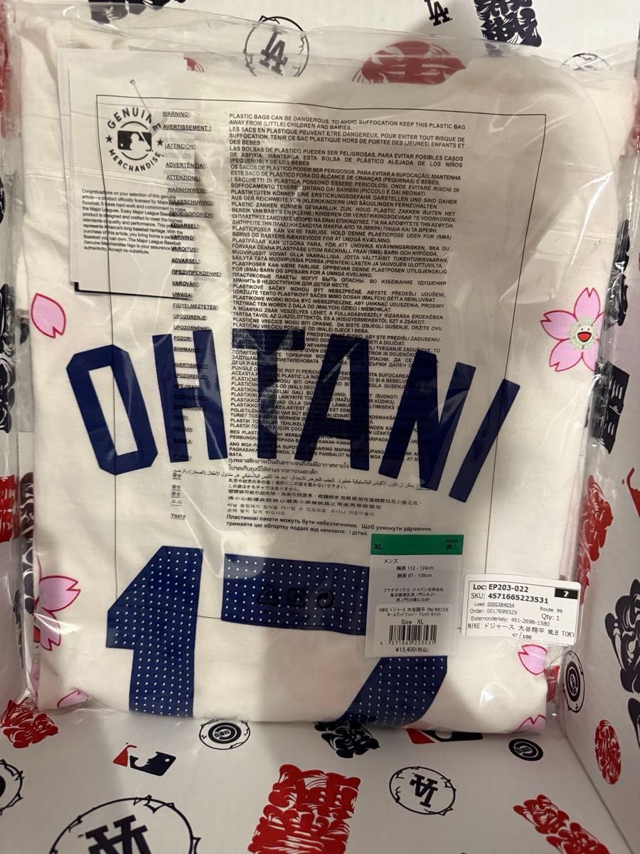 XL ドジャース 村上隆 ユニフォームtシャツ 大谷翔平 Dodgers XL ドジャース 村上隆 ユニフォームtシャツ 大谷翔平 Dodgers