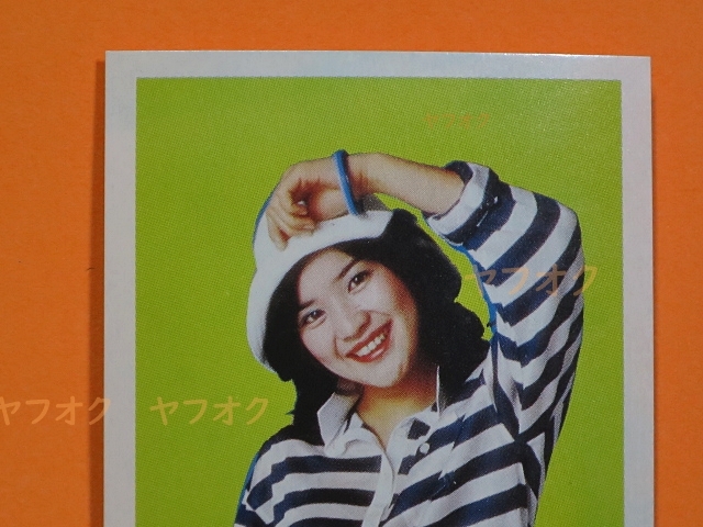 идол карта * Sakura рисовое поле .._ шляпа _bf(1970 годы _ маленький размер Pro мой do_ Showa Retro _ дагаси магазин * автограф )