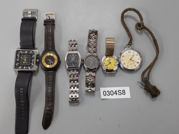 0304S8 腕時計 懐中時計 ジャンク品 おまとめ6点 DIESEL TAKEO 0304S8 腕時計 懐中時計 ジャンク品 おまとめ6点 DIESEL TAKEO