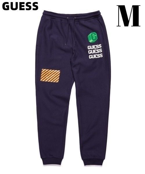 超歓迎 M 新品【GUESS x GENERATIONS LOGO SWEAT PANT NAVY ゲス x