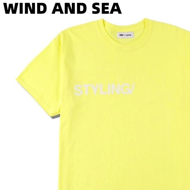 XL 新品【STYLING/ × WIND AND SEA FLOCKPRINT T-SHIRT / YELLOW