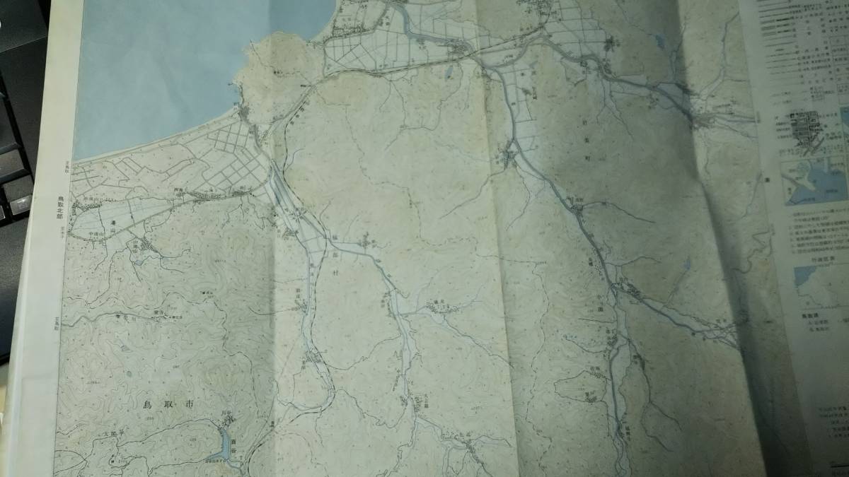 　古地図 　富浦　鳥取県　地図　資料　４６×５８cm　明治３０年測量　昭和４９年発行　　_画像2